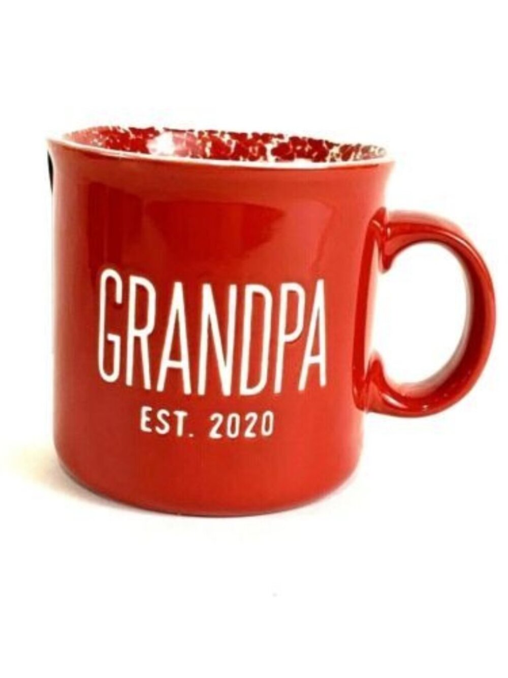 Nautica Home Ceramic Red Coffee Mug "Grandpa Est. 2020"Brand New